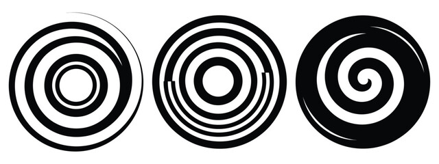 2026 celebration swirl silhouette illustration, happy New Year 2026 vector icon set collection