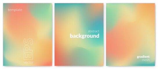 An abstract liquid background with gradient and mesh effects, blending vibrant colors, creating a sense of movement and fluidity. The combination of blurred fluid textures and bright, mixed hues. © SrGr
