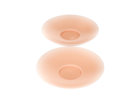 Skin tone adhesive nipple covers for discreet and smooth silhouette under