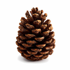 Pine Cone in Close-up: An exquisite pine cone stands upright. Every detail, from the spiral arrangement to the textured surface, captures nature's intricate design.
