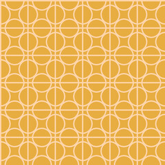 Warm Yellow Peach Circle Grid