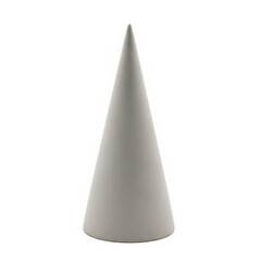 Simple gray cone display stand on white background