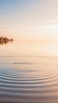 Serene lake surface with gentle ripples