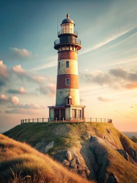 Ancient Lighthouse Perched on a Hilltop