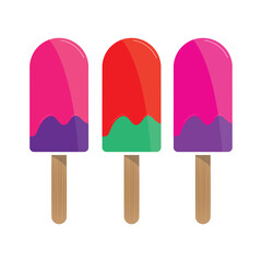 Colorful ice cream illustration design vector