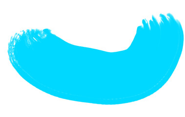 Turquoise Blue Brush Stroke without Background
