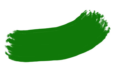 Dark Green Brush Stroke without Background