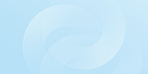 Abstract minimalist banner background, pastel colorful, blue and white gradations. Circle line geometric element old simple