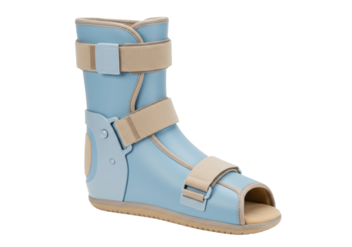 Isolated medical walking boot for foot fracture recovery, promoting healing and mobility support