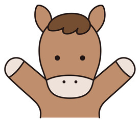 かわいい馬のイラスト