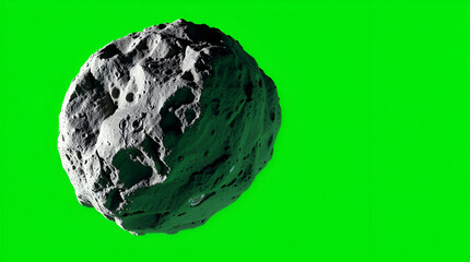 Asteroids pockmarked surface contrasts green