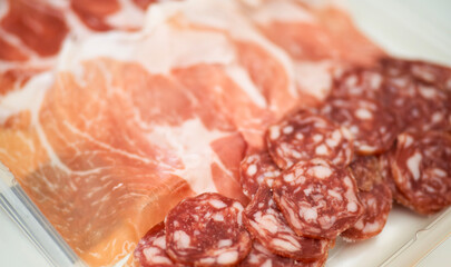 sliced tuscany salame in my house
