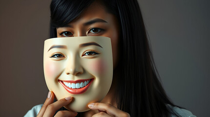 Masked persona reveals hidden eyes