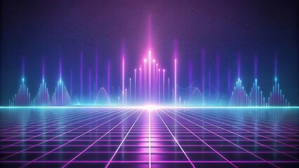 Pastel Violet Waveform Radiates in Digital Realm