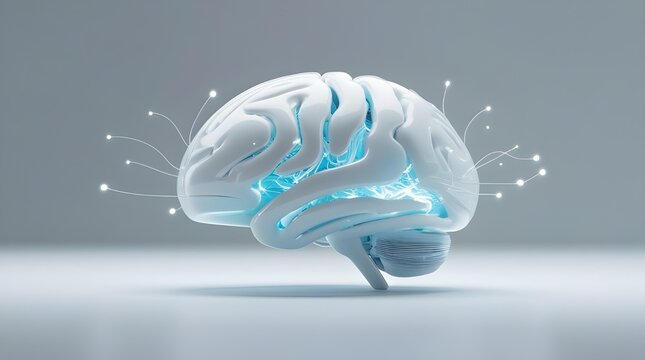 Abstract AI Mind Network – High-Tech Brain Connectivity Diagram