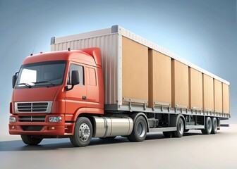 Heavy goods truck with Brakesklotz and Leitkegel under load