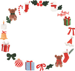 크리스마스 원형 프레임