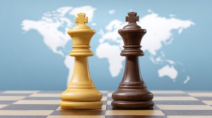 Rising geopolitical competition and global geopolitical tension concept. Intense rivalry and growing concerns between countries.