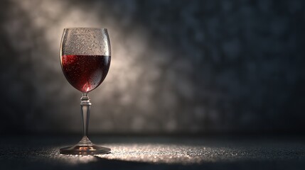 Luxury marketing and high-end brand image with red wine glass close-up, rich color and highlights