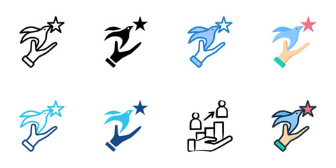 Succession planning icon set multiple style collection 
