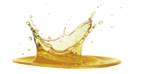 liquid gold splash on white background