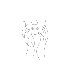 continuous one line drawing of a woman with a minimalist minimalist style. minimalist minimalism style. vector line art.