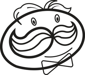Pringles mascot, a cartoon character with a mustache