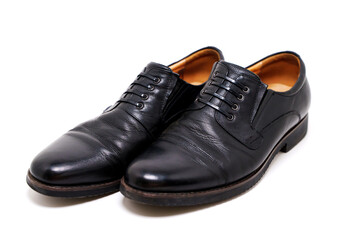 Stylish black leather dress shoes for formal occasions