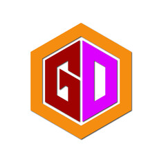 Web line modern color full letter logo design