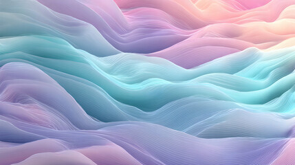 Obraz premium Gentle Pastel Ripples Forming Layered Abstract Background