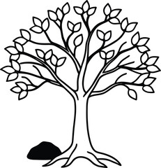 vector tree silhouette