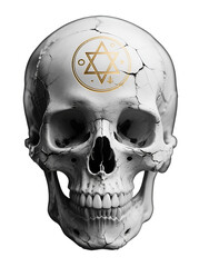 Mystic Black Skull with Star of David Symbol