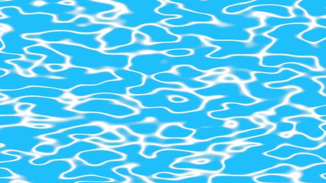 2d creative trend animation of top view ripples waves sparkles shiny water surface, Cartoon animation of water in the sea. Blue waves.
Seamless 2D animation of blue water ripples in a loop
