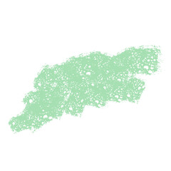 Abstract textured brush stroke in pastel green color on white background