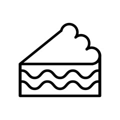 Cake icon vector. dessert illustration sign. sweet symbol. Birthday logo. Bakery web icon.