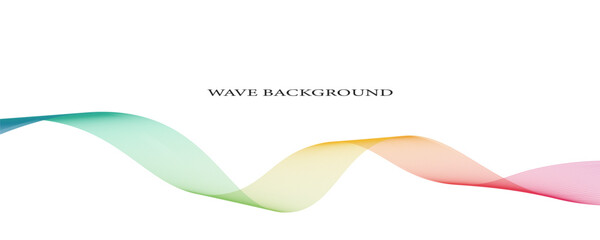 Vector abstract colorful flowing wave lines isolated on white background. Design element for technology, science, music or modern concept.