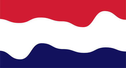 Red White Blue Wave Background Illustration