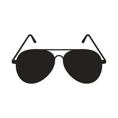 Black aviator sunglasses with thin wire frame on a white background.