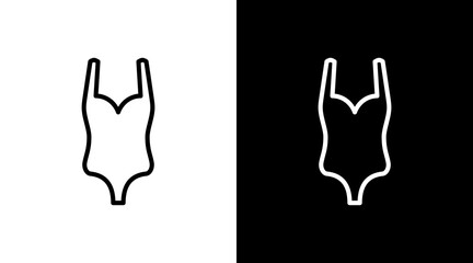 Swimsuit  White Icon Set Design