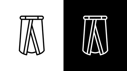 Sarong  White Icon Set Design