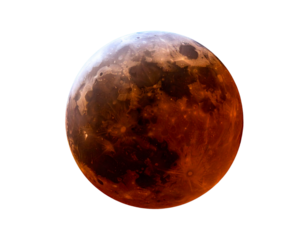  Full Lunar Eclipse in Night Sky – Astronomy Phenomenon PNG