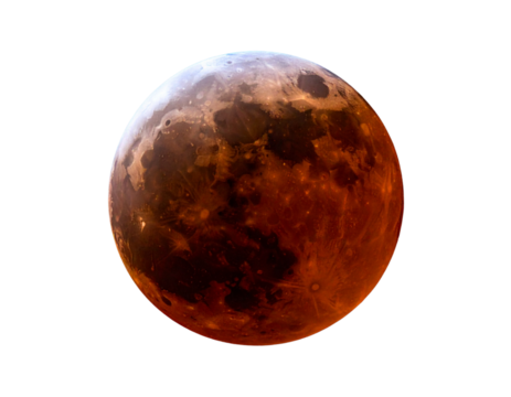  Full Lunar Eclipse in Night Sky – Astronomy Phenomenon PNG
