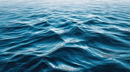 Beautiful ocean waves in shades of blue, a calming and serene water scene