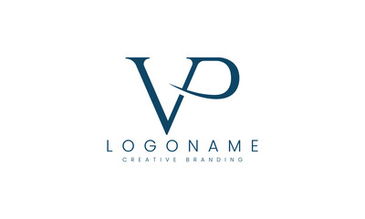 Minimalist VP Logo for Branding and Identity.