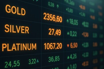 Obraz premium Investing in gold, silver, and platinum offers safe way to build wealth and secure assets for future