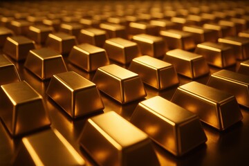Golden bars symbolize wealth and investment, representing safe asset for those seeking financial security and prosperity