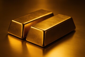 Gold bars symbolize investment and wealth, serving as safe asset for those seeking financial security and prosperity