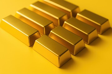 Gold bars symbolize wealth and investment, serving as safe asset for those seeking financial security and prosperity