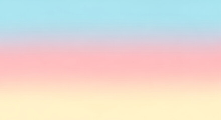 Naklejka premium Pastel Gradient Background: Soft Blended Sky Color PaletteAesthetic Sunset Ombre Wallpaper: Blue, Pink, and Yellow BlendSmooth Gradient Texture for Web, Mobile, and Graphic Design