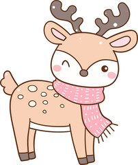 Baby deer illustration Woodland christmas Classroom decor